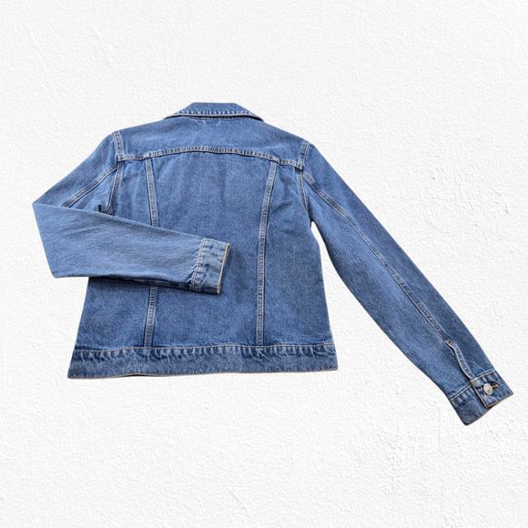 Hudson Medium Wash Slim Fit Trucker Denim Jean Jacket with Pockets Size S/M - Picture 11 of 11